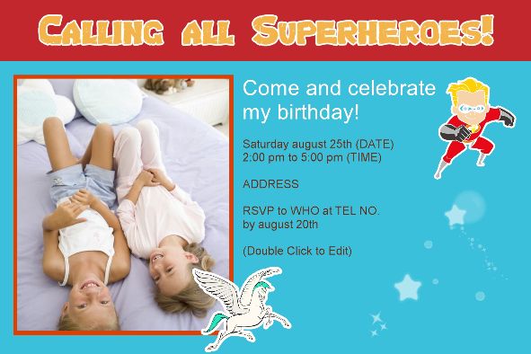 Birthday & Holiday photo templates Birthday Party Invitations (1)